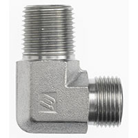 Brennan 1/4 Inch (in) Male Pipe Rigid x 3/8 Inch (in) Male Flat Face O-Ring End Style 90 Degree Elbow (00264557)