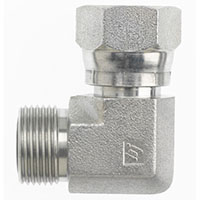 Brennan 3/4 Inch (in) Female Flat Face O-Ring x 3/4 Inch (in) Male Flat Face O-Ring End Style 90 Degree Elbow (00264867)