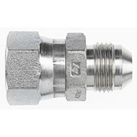Brennan 3/8 Inch (in) Female Flat Face O-Ring End Style x 3/8 Inch (in) Male Joint Industry Council (JIC) 37 Degree Flare Steel End Style Straight Adapter (00264886)