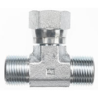 Brennan 1/4 Inch (in) Female Flat Face O-Ring x 1/4 x 1/4 Inch (in) Male Flat Face O-Ring End Style Tee (00264901)