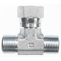 Brennan 1/2 Inch (in) Female Flat Face O-Ring x 1/2 x 1/2 Inch (in) Male Flat Face O-Ring End Style Tee (00264905)