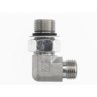 Brennan 1-1/4 Inch (in) Male Flat Face O-Ring x 1 Inch (in) Male O-Ring Boss End Style 90 Degree Elbow (00265012)