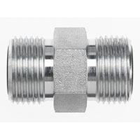 Brennan 3/8 Inch (in) Male Flat Face O-Ring End Style x 3/8 Inch (in) Male Flat Face O-Ring Steel End Style Straight Adapter (00310812)
