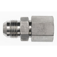Brennan 3/8 Inch (in) Female Joint Industry Council (JIC) 37 Degree Flare End Style x 3/8 Inch (in) Male Joint Industry Council (JIC) 37 Degree Flare Steel End Style Straight Adapter (00316995)