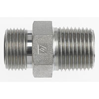 Brennan 1/8 Inch (in) Male Pipe Rigid End Style x 1/4 Inch (in) Male Flat Face O-Ring Steel End Style Straight Adapter (00318479)