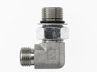 Brennan 3/8 Inch (in) Male Flat Face O-Ring x 1/4 Inch (in) Male O-Ring Boss End Style 90 Degree Elbow (00318661)