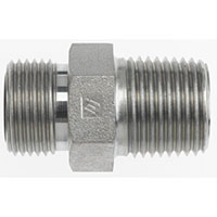 Brennan 1/2 Inch (in) Male Pipe Rigid End Style x 1/2 Inch (in) Male Flat Face O-Ring Steel End Style Straight Adapter (00325124)