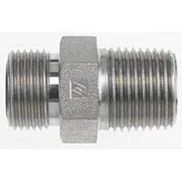 Brennan 3/8 Inch (in) Male Flat Face O-Ring End Style x 3/8 Inch (in) Male Pipe Rigid Steel End Style Straight Adapter (00325170)