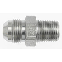 Brennan 1/4 Inch (in) Male British Standard Pipe Taper x 1/4 Inch (in) Male Joint Industry Council (JIC) 37 Degree Flare End Style Straight Adapter (00339398)