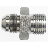 Brennan 1/8 Inch (in) Male British Standard Pipe Parallel x 1/4 Inch (in) Male Joint Industry Council (JIC) 37 Degree Flare End Style Straight Adapter (00339421)