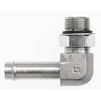 Brennan 1-5/8 Inch (in) Barb x 1-1/4 Inch (in) Male O-Ring Boss End Style 90 Degree Elbow (01627265)