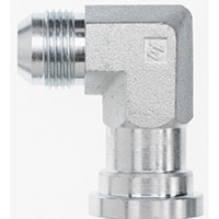 Brennan 3/4 Inch (in) Male Joint Industry Council (JIC) 37 Degree Flare x 1 Inch (in) Code 61 Standard O-Ring Flange End Style 90 Degree Elbow (02198732)
