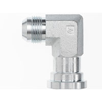 Brennan 1 Inch (in) Male Joint Industry Council (JIC) 37 Degree Flare x 1 Inch (in) Code 62 Heavy O-Ring Flange End Style 90 Degree Elbow (04621877)