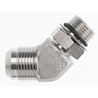 Brennan 3/4 Inch (in) Male Joint Industry Council (JIC) 37 Degree Flare x 1 Inch (in) Male O-Ring Boss End Style 45 Degree Elbow (05389942)