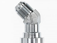 Brennan 1-1/2 Inch (in) Male Joint Industry Council (JIC) 37 Degree Flare x 1-1/2 Inch (in) Code 61 Standard O-Ring Flange End Style 45 Degree Elbow (00328257)