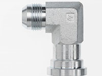Brennan 1-1/2 Inch (in) Male Joint Industry Council (JIC) 37 Degree Flare x 2 in Code 61 Standard O-Ring Flange End Style 90 Degree Elbow (02482012)