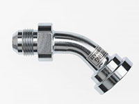 Brennan 1-1/4 Inch (in) Male Joint Industry Council (JIC) 37 Degree Flare x 1 Inch (in) Code 62 Heavy O-Ring Flange End Style 45 Degree Elbow (02480882)