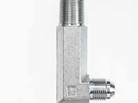 Brennan 3/8 Inch (in) Male Joint Industry Council (JIC) 37 Degree Flare x 1/2 Inch (in) Male Pipe Rigid End Style 90 Degree Elbow (00357583)