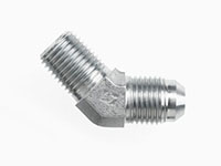Brennan 3/8 Inch (in) Male Joint Industry Council (JIC) 37 Degree Flare x 1/8 Inch (in) Male Pipe Rigid End Style 45 Degree Elbow (00313212)