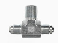 Brennan 1/2 x 1/2 Inch (in) Male Joint Industry Council (JIC) 37 Degree Flare x 1/2 Inch (in) Male Pipe Rigid End Style Tee (02481061)
