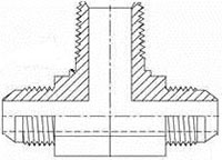 Brennan 5/16 x 5/16 Inch (in) Male Joint Industry Council (JIC) 37 Degree Flare x 1/8 Inch (in) Male Pipe Rigid End Style Tee (01369372)