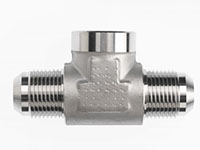 Brennan 1 x 1 Inch (in) Male Joint Industry Council (JIC) 37 Degree Flare x 1 Inch (in) Female Pipe Rigid End Style Tee (01369384)