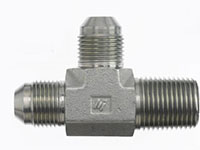 Brennan 3/4 Inch (in) Male Pipe Rigid x 3/4 x 3/4 Inch (in) Male Joint Industry Council (JIC) 37 Degree Flare End and 3 Style Tee (00313900)