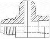 Brennan 1/8 Inch (in) Female Pipe Rigid x 1/4 x 1/4 Inch (in) Male Joint Industry Council (JIC) 37 Degree Flare End and 3 Style Tee (01369404)