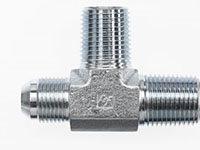 Brennan 1/2 Inch (in) Male Joint Industry Council (JIC) 37 Degree Flare x 1/2 x 1/2 Inch (in) Male Pipe Rigid End Style Tee (00316865)