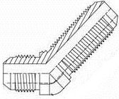 Brennan 1/4 x 1/4 Inch (in) Male Joint Industry Council (JIC) 37 Degree Flare End Style Stainless Steel Bulkhead 45 Degree Elbow (00315457)