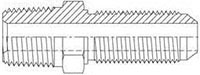 Brennan 1 Inch (in) Male Pipe Rigid x 1 Inch (in) Male Joint Industry Council (JIC) 37 Degree Flare End Style Bulkhead Straight Adapter (00328048)