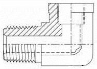 Brennan 1/4 Inch (in) Female Pipe Rigid x 1/4 Inch (in) Male Pipe Rigid End Style 90 Degree Elbow (00326685)