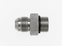 Brennan 1/8 Inch (in) Male Joint Industry Council (JIC) 37 Degree Flare End Style x 1/8 Inch (in) Male O-Ring Boss Steel End Style Straight Adapter (00316880)