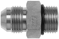 Brennan 1/4 Inch (in) Male Joint Industry Council (JIC) 37 Degree Flare x 1/4 Inch (in) Male O-Ring Boss End Style Nipple (00318718)