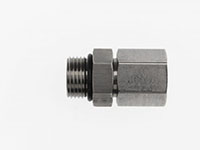 Brennan 3/8 Inch (in) Female Joint Industry Council (JIC) 37 Degree Flare Swivel End Style x 1/4 Inch (in) Male O-Ring Boss Steel End Style Straight Adapter (01514403)