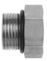 Brennan 1/4 Inch (in) Female Pipe Rigid End Style x 3/8 Inch (in) Male O-Ring Boss Steel End Style Straight Adapter (00314823)