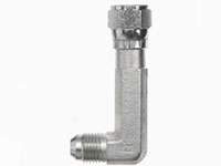 Brennan 1/4 Inch (in) Female Joint Industry Council (JIC) 37 Degree Flare Swivel x 1/4 Inch (in) Male Joint Industry Council (JIC) 37 Degree Flare End Style Long 90 Degree Elbow (00316657)