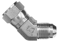 Brennan 3/4 Inch (in) Female Joint Industry Council (JIC) 37 Degree Flare x 3/4 Inch (in) Male Joint Industry Council (JIC) 37 Degree Flare End Style 45 Degree Elbow (00320114)