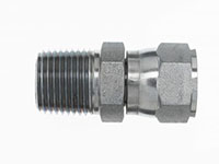 Brennan 3/8 Inch (in) Female Joint Industry Council (JIC) 37 Degree Flare Swivel x 3/8 Inch (in) Male Pipe Rigid End Style Straight Adapter (02481526)