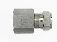 Brennan 1/4 Inch (in) Female Pipe Rigid End Style x 5/16 Inch (in) Female Joint Industry Council (JIC) 37 Degree Flare Swivel Steel End Style Straight Adapter (02158837)
