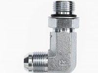 Brennan 1/2 Inch (in) Male Joint Industry Council (JIC) 37 Degree Flare x 3/8 Inch (in) Male Adjustable O-Ring Boss End Style 90 Degree Elbow (02056826)