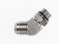 Brennan 1/4 Inch (in) Male Joint Industry Council (JIC) 37 Degree Flare x 5/16 Inch (in) Male Adjustable O-Ring Boss End Style 45 Degree Elbow (02157835)