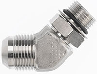 Brennan 1/2 Inch (in) Male Joint Industry Council (JIC) 37 Degree Flare x 1/2 Inch (in) Male O-Ring Boss End Style 45 Degree Elbow (00319911)