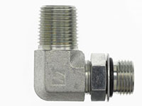 Brennan 1/4 Inch (in) Male Adjustable O-Ring Boss x 1/4 Inch (in) Male Pipe Rigid End Style 90 Degree Elbow (00457085)