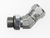 Brennan 1/4 Inch (in) Female Joint Industry Council (JIC) 37 Degree Flare Swivel x 1/4 Inch (in) Male Adjustable O-Ring Boss End Style 45 Degree Elbow (07210980)