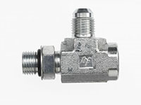 Brennan 3/8 Inch (in) Female O-Ring Boss x 3/4 Inch (in) Male O-Ring Boss x 3/4 Inch (in) Male Joint Industry Council (JIC) 37 Degree Flare End Style Tee (03518359)