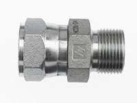 Brennan 1/2 Inch (in) Female Joint Industry Council (JIC) 37 Degree Flare Swivel x 1/2 Inch (in) Male British Standard Pipe Parallel End Style Straight Adapter (00325524)