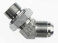 Brennan 1/2 Inch (in) Male Joint Industry Council (JIC) 37 Degree Flare x 3/8 Inch (in) Male British Standard Pipe Parallel 45 Degree Elbow (02480386)
