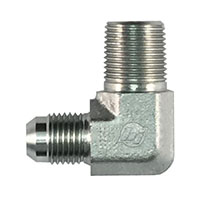Brennan 1/4 Inch (in) Male Joint Industry Council (JIC) 37 Degree Flare x 1/4 Inch (in) Male British Standard Pipe Taper End Style 90 Degree Elbow (02567398)