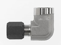 Brennan 1/2 Inch (in) Flareless Bite-Type x 3/8 Inch (in) Female Pipe Rigid End Style 90 Degree Compression Elbow (00324345)
